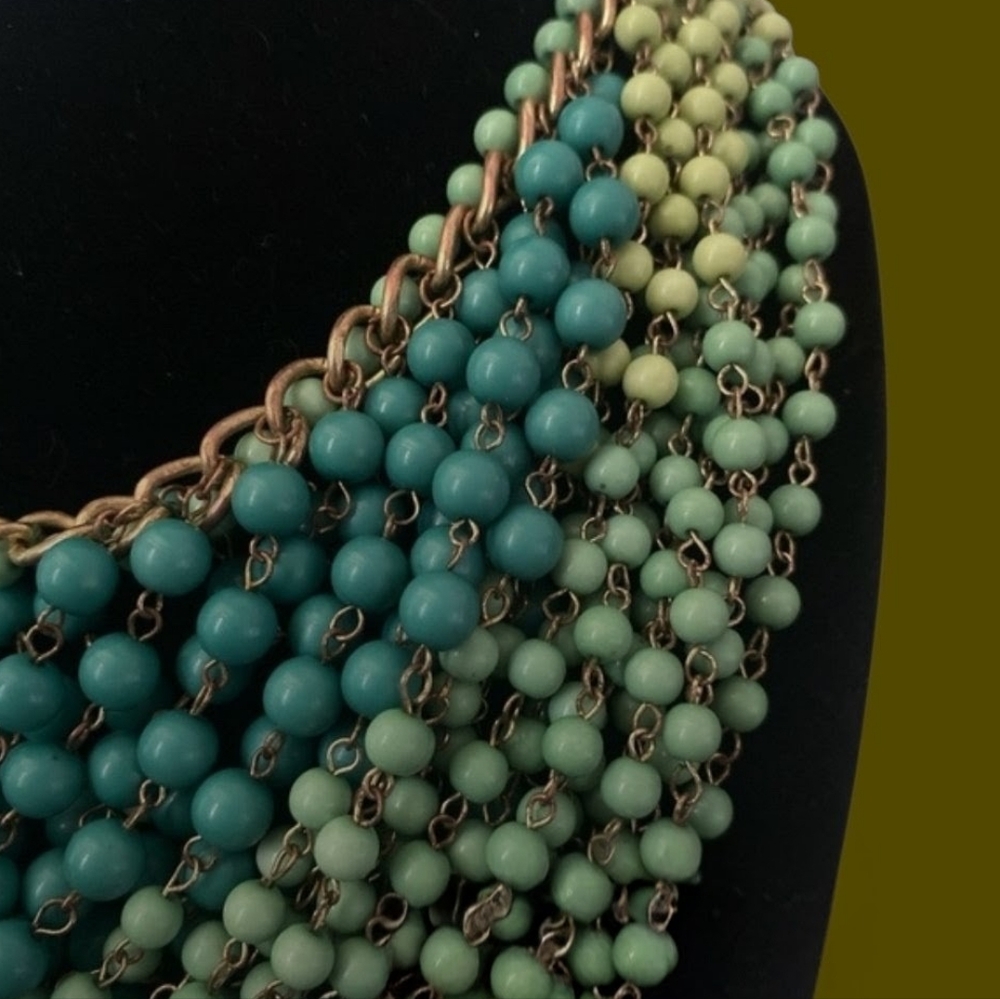 J. Crew "Statement of the Art Peacock Necklace" - Picture 3 of 6